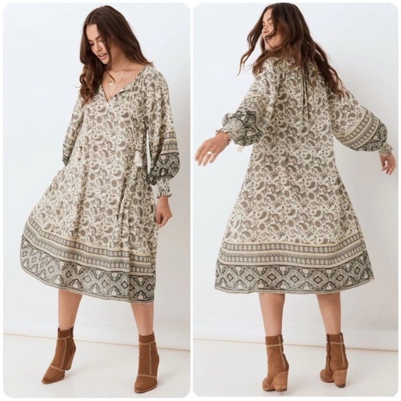 Spell & The Gypsy Collective Journey Boho Dress in Ash - Picture 1 of 16